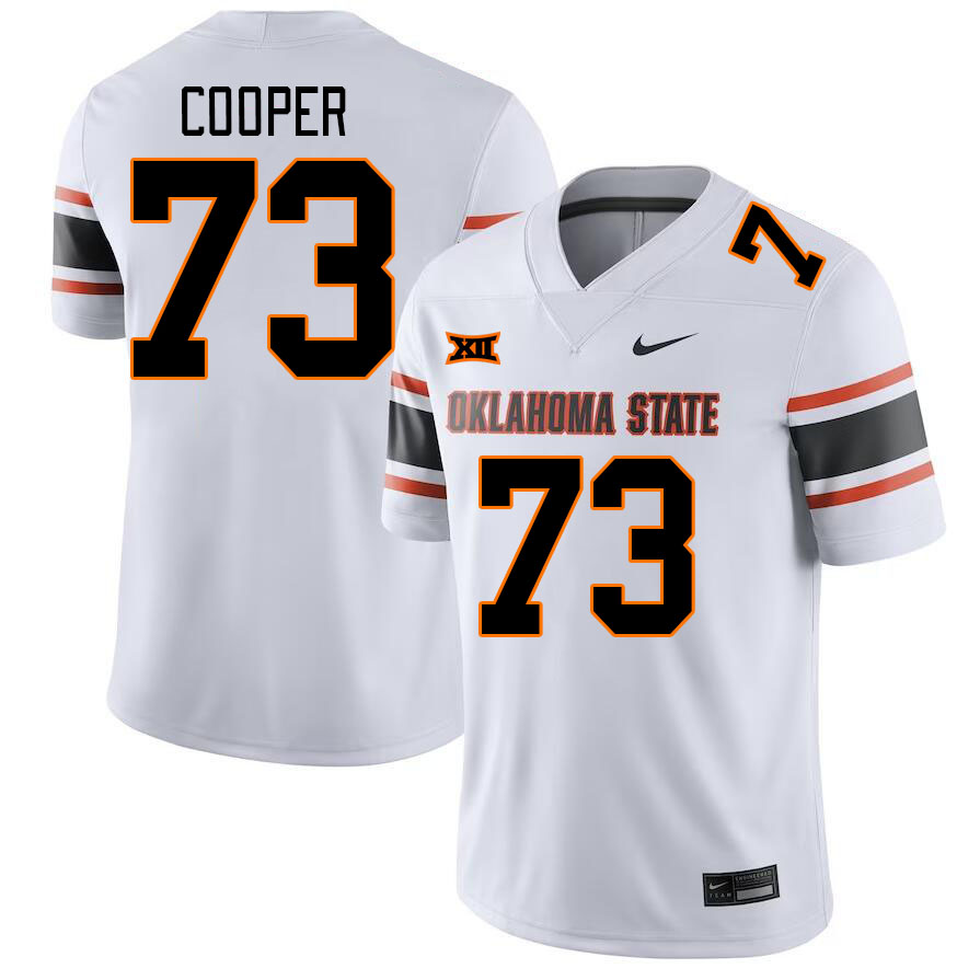 Oklahoma State Cowboys #73 Dalton Cooper College Football Jerseys Stitched Sale-White
